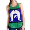 Australia Women Racerback Tank - Torres Strait Islands Aboriginal Patterns