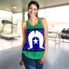Australia Women Racerback Tank - Torres Strait Islands Aboriginal Patterns