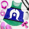 Australia Women Racerback Tank - Torres Strait Islands Aboriginal Patterns