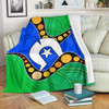 Australia Torres Strait Islands Blanket -  Flag with Aboriginal Patterns