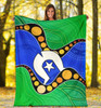 Australia Torres Strait Islands Blanket -  Flag with Aboriginal Patterns
