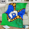 Australia Torres Strait Islands Blanket -  Flag with Aboriginal Patterns