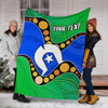 [Custom] Australia Torres Strait Islands Blanket -  Flag with Aboriginal Patterns