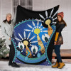 Australia Torres Strait Blanket - Dhari Mask In Plam Tree