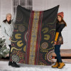Australia Blanket -  Aboriginal Dot Panting Art Stripe Lines