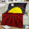 Australia Aboriginal Blanket - Aboriginal Lives Matter Flag Sun Dot Painting