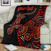 Australia Aboriginal Lizard Blanket - Aboriginal Inspired With Dot Art Painting