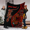 Australia Aboriginal Lizard Blanket - Aboriginal Inspired With Dot Art Painting