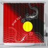 [Custom] Australia Aboriginal Shower Curtain - Two Indigenous Lizard