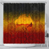 Australia Aboriginal Shower Curtain - Australian Map with Indigenous Color