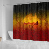 Australia Aboriginal Shower Curtain - Australian Map with Indigenous Color