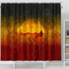 Australia Aboriginal Shower Curtain - Australian Map with Indigenous Color