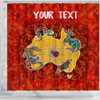 [Custom] Australia Aboriginal Shower Curtain - Australia Map Hand Patterns Spider Web