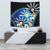 [Custom] Australia Torres Strait Tapestry - Dhari Mask In Palm Tree