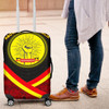 Australia Luggage Cover - Aboriginal Flag And Animals Pattern