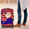 [Custom] Australia Christmas Luggage Cover - Australia Santa Claus Hold The Flag ( Red)