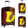 Australia Aboriginal Luggage Cover - Indigenous Snake Sun Dot Painting