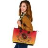 Australia Leather Tote Bag - Circle Pattern