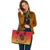 Australia Leather Tote Bag - Circle Pattern