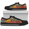 Australia Low Top Canvas Shoes - Aboriginal Art With Animals