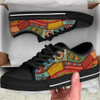 Australia Low Top Canvas Shoes - Aboriginal Art With Animals