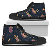 Australia High Top Canvas Shoes - Indigenous Animals Patterns