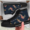 Australia High Top Canvas Shoes - Indigenous Animals Patterns