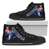 Australia High Top Canvas Shoes - Kangaroo Aus Flag