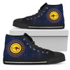 Australia High Top Canvas Shoes - Kangaroo On The Sun