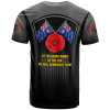 Australia Anzac Remembrance T-Shirt Lest We Forget Poppy Flower Symbol