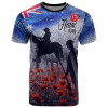 Australia Anzac Day T-Shirt Lest We Forget Vintage Poppies