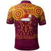 Brisbane Broncos Christmas Polo Shirt - Custom Indigenous Brisbane Broncos Footprints Polo Shirt