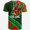 Australia South Sydney Rabbitohs Custom T-shirt - Indigenous Bunnies Power Sport Tribal T-shirt