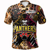 Penrith Panthers Custom Polo Shirt - Indigenous Wild Black Penrith Back To Black Scratch Style