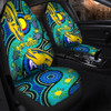 Parramatta Eels Custom Car Seat Cover - Parramatta Eels Now Or Never Indigenous Culture Flag Dot Painting Car Seat Cover