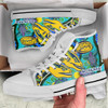 Parramatta Eels Custom High Top Shoes - Parramatta Eels Go Parra! Indigenous Culture Flag Dot Art Painting