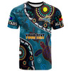 Australian All Stars Custom T-shirt - Dreamtime Turtles With Indigenous Cultures Flag T-shirt