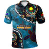 Australian All Stars Custom Polo Shirt - Dreamtime Turtles With Indigenous Cultures Flag Polo Shirt