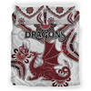 St. George Illawarra Dragons Bedding Set - Custom Aboriginal Inspired St. George Illawarra Dragons Bedding Set