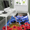 Australia Anzac Aboriginal Inspired Rug - Poppy Flower Remembrance Day Rug