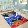 Australia Anzac Aboriginal Inspired Rug - Poppy Flower Remembrance Day Rug