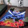 Australia Anzac Aboriginal Inspired Rug - Poppy Flower Remembrance Day Rug