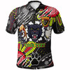 Penrith Panthers Custom Polo Shirt - Mighty Black The Proud Of Penrith Indigenous Scratch Polo Shirt