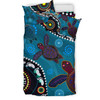Indigenous All Stars Custom Bedding Set - Dreamtime Turtle With and Torres Strait Islanders Flag