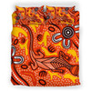 Australia Aboriginal Custom Bedding Set - Aussie Lizard Indigenous Art