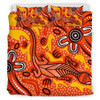 Australia Aboriginal Custom Bedding Set - Aussie Lizard Indigenous Art