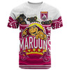 Australia Maroons Cane Toad Custom T-Shirt - Queenslanders Go The Mighty Maroons Indigenous Koala T-shirt