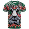 South Sydney Rabbitohs T-shirt - Custom Polynesian Super South Sydney Rabbitohs T-shirt
