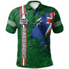 South Sydney Rabbitohs Polo Shirt - South Sydney Rabbitohs With Camouflage and Australia Flag Polo Shirt