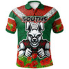 South Sydney Rabbitohs Polo Shirt - Custom Souths with Anzac Poppy Polo Shirt